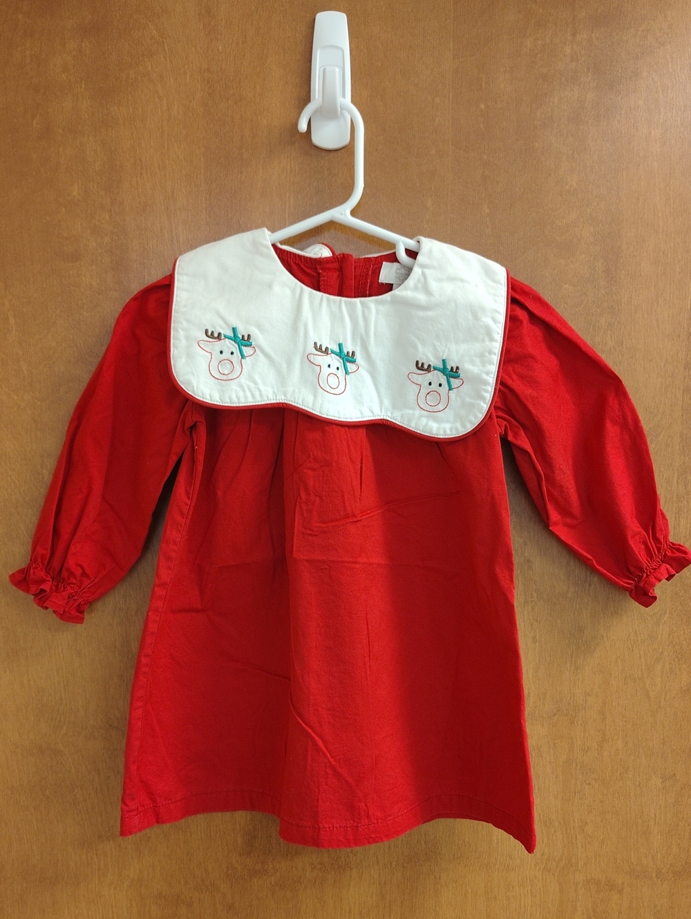 Honeydew USA Red Dress with White Embroidered Collar